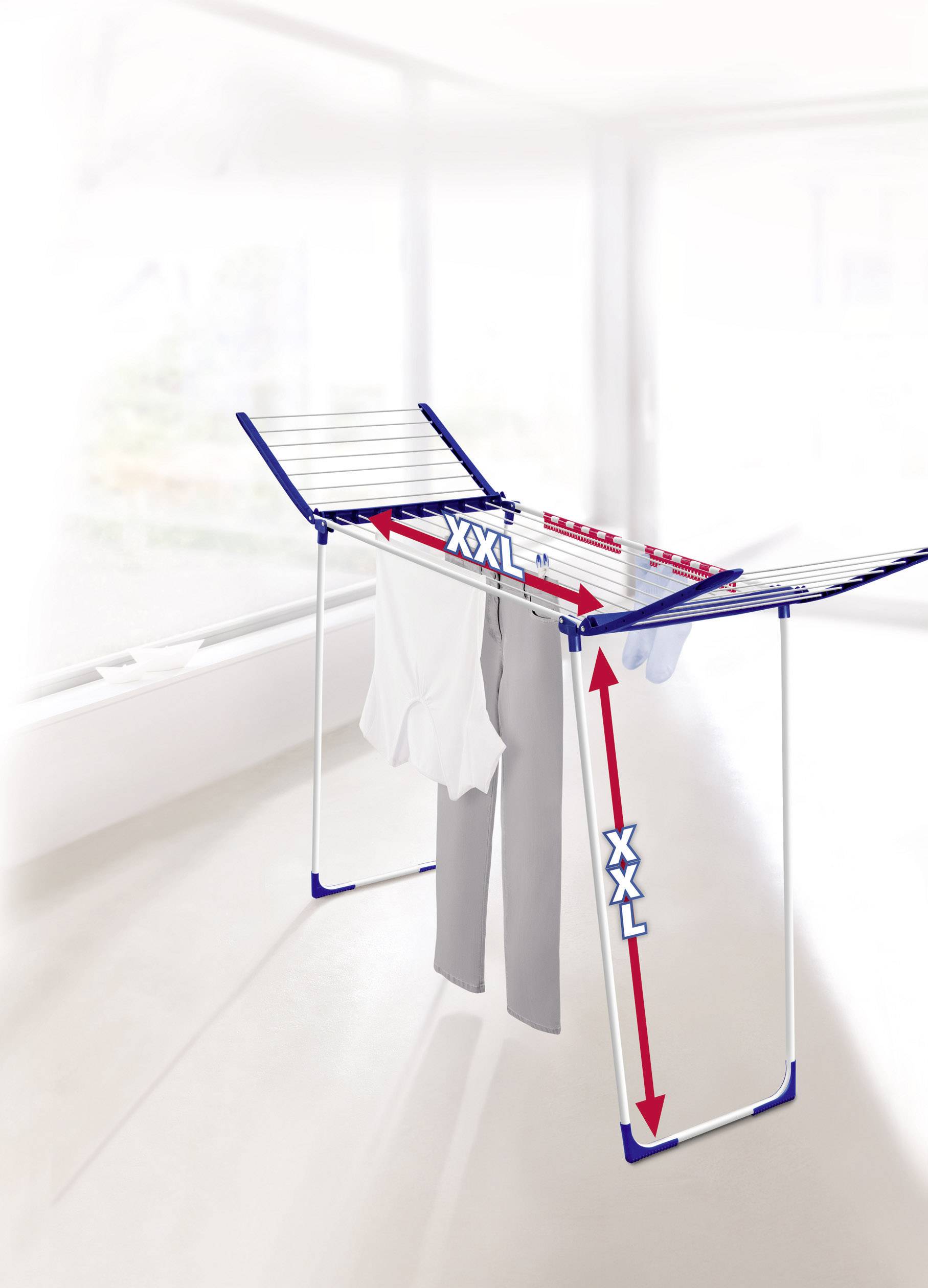 Leifheit 81650 Vloerstaand Droogrek Blauw/Wit-2