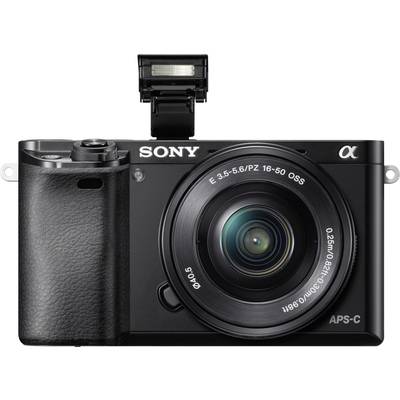 Sony ALPHA 6000 E-MOUNT KIT + 16-50MM E-mount systeemcamera Incl. SEL-P16-50 mm lens Incl. standaard-zoomlens 24.3 Mpix 