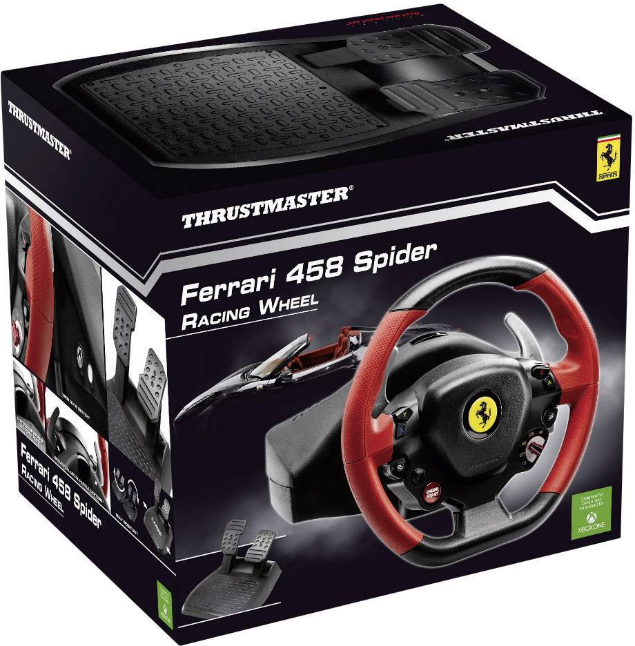 Thrustmaster Ferrari 458 Spider Stuurwiel Xbox One Zwart Incl. pedaal-3