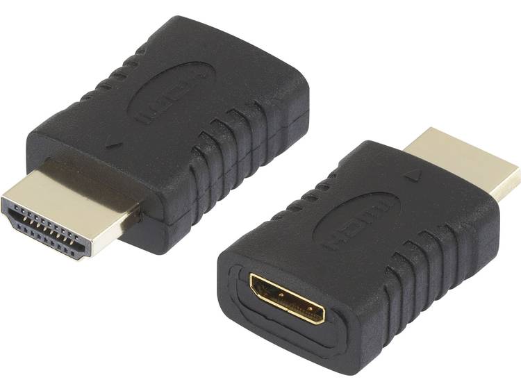 SpeaKa Professional HDMI Adapter [1x HDMI-stekker <=> 1x HDMI-bus, mini] Zwart