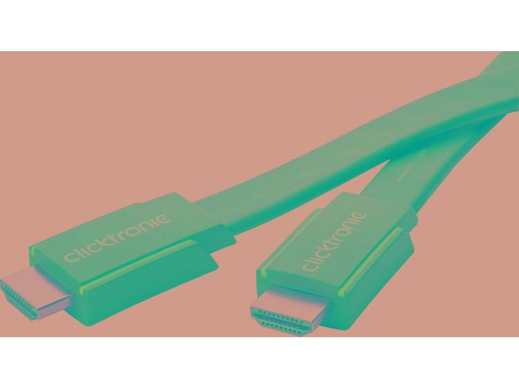 clicktronic HDMI Aansluitkabel [1x HDMI-stekker <=> 1x HDMI-stekker] 2 m Blauw