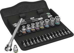 Conrad Wera Zyklop Metal 8100 SA 7 05004017001 Dopsleutelset Metrisch 1/4" (6.3 mm) 28-delig aanbieding