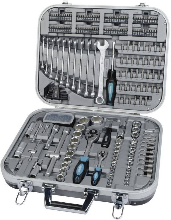 Brüder Mannesmann  M98450 Dopsleutelset Metrisch 1/4" (6.3 mm), 1/2" (12.5 mm) 232-delig