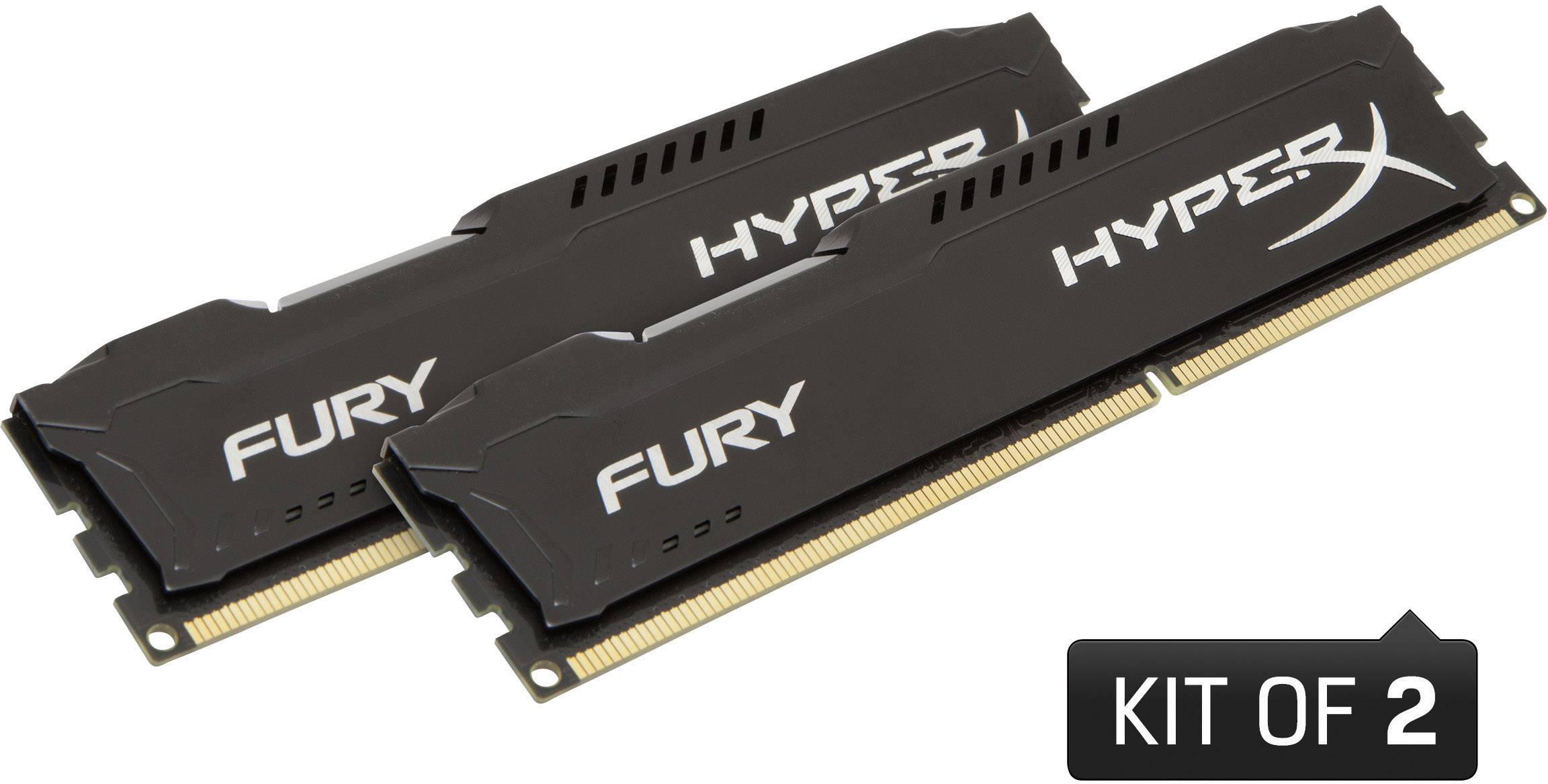 HyperX PC-werkgeheugen kit HyperX Fury Black HX318C10FBK2/16 16 GB 2 x ...