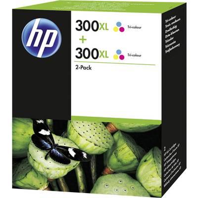 HP Inktcartridge 300XL Origineel 2-pack Cyaan, Magenta, Geel D8J44AE Inkt