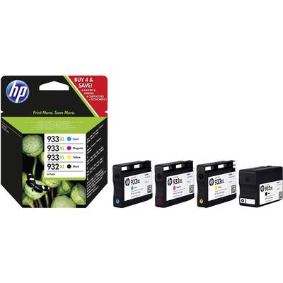 HP Inktcartridge 932XL, 933XL Origineel Combipack Zwart, Cyaan, Magenta, Geel C2P42AE Inkt