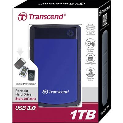 Transcend StoreJet® 25H3B 1 TB Externe harde schijf (2,5 inch) USB-A 3.2 Gen 1 Meerdere kleuren TS1TSJ25H3B-4