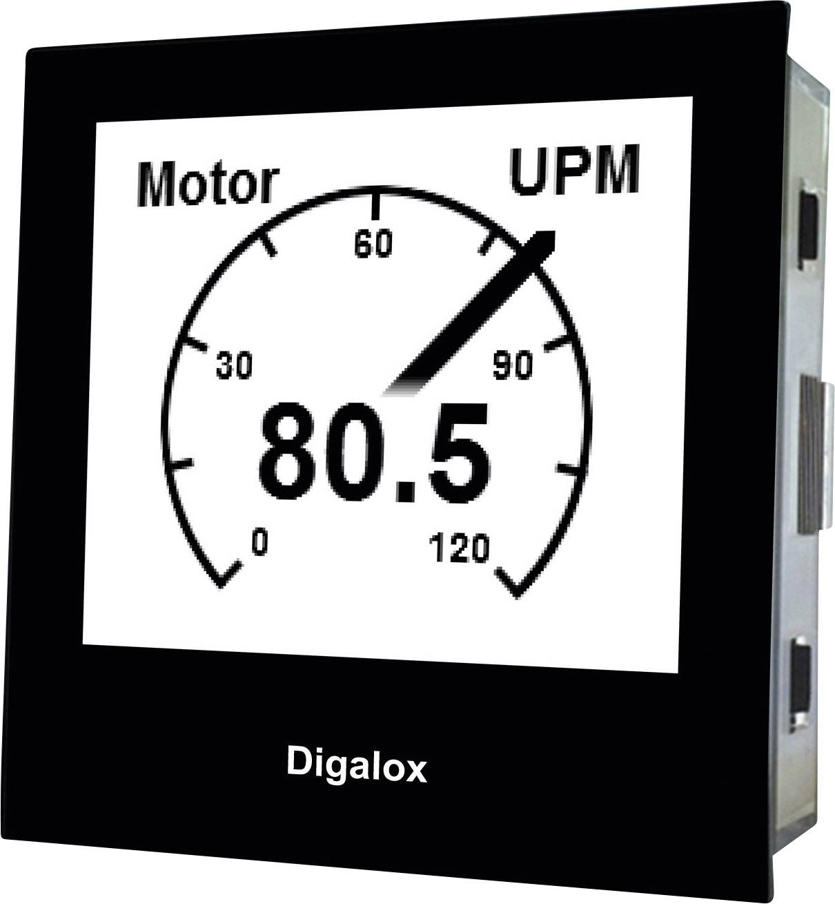 Tachometeraflezing voor 'Motor TPM', toont 80,5 op een schaal tot 120.<br><br>Note: I translated 'UPM' to 'TPM' assuming it means "toeren per minuut" (revolutions per minute), which is the standard Dutch abbreviation for RPM.