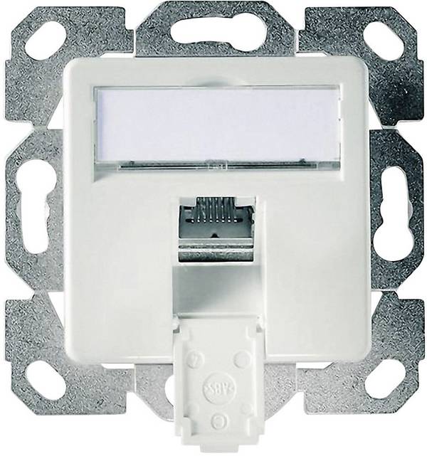 Telegärtner 100022959 Netwerkdoos Inbouw (in muur) Inzet met centraalstuk CAT 6 1 poort Alpine-wit