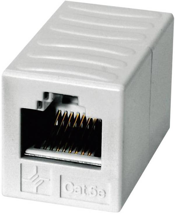 Telegärtner RJ45 Netwerk Adapter CAT 6 [1x RJ45-bus - 1x RJ45-bus] 0 mm Alpine-wit
