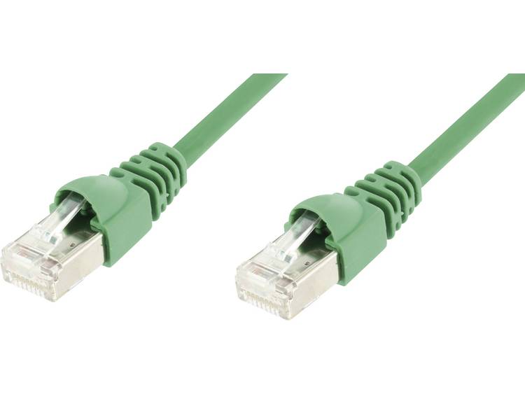 Telegärtner Netwerk Aansluitkabel CAT 6A S-FTP 0.50 m Groen