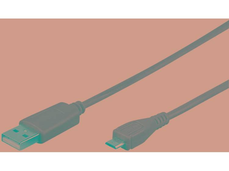 Goobay USB 2.0 Aansluitkabel [1x USB 2.0 stekker A 1x USB 2.0 stekker micro-B] 0.95 m Groen
