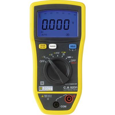 Chauvin Arnoux C.A 5231 Multimeter  Digitaal  CAT III 1000 V, CAT IV 600 V Weergave (counts): 6000