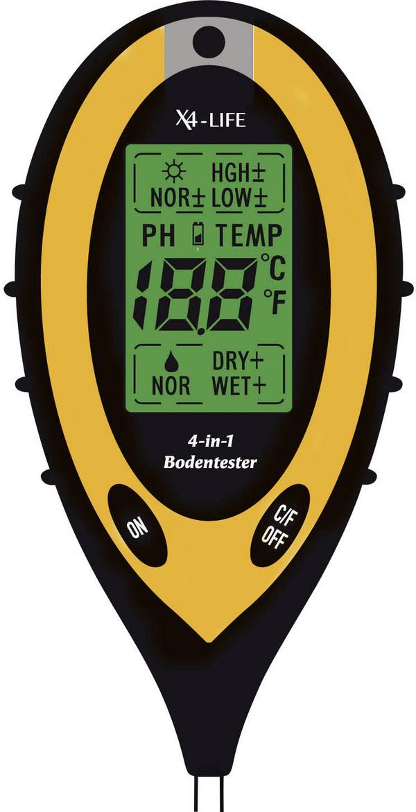 X4-LIFE 700403 Bodemtester Zwart, Geel