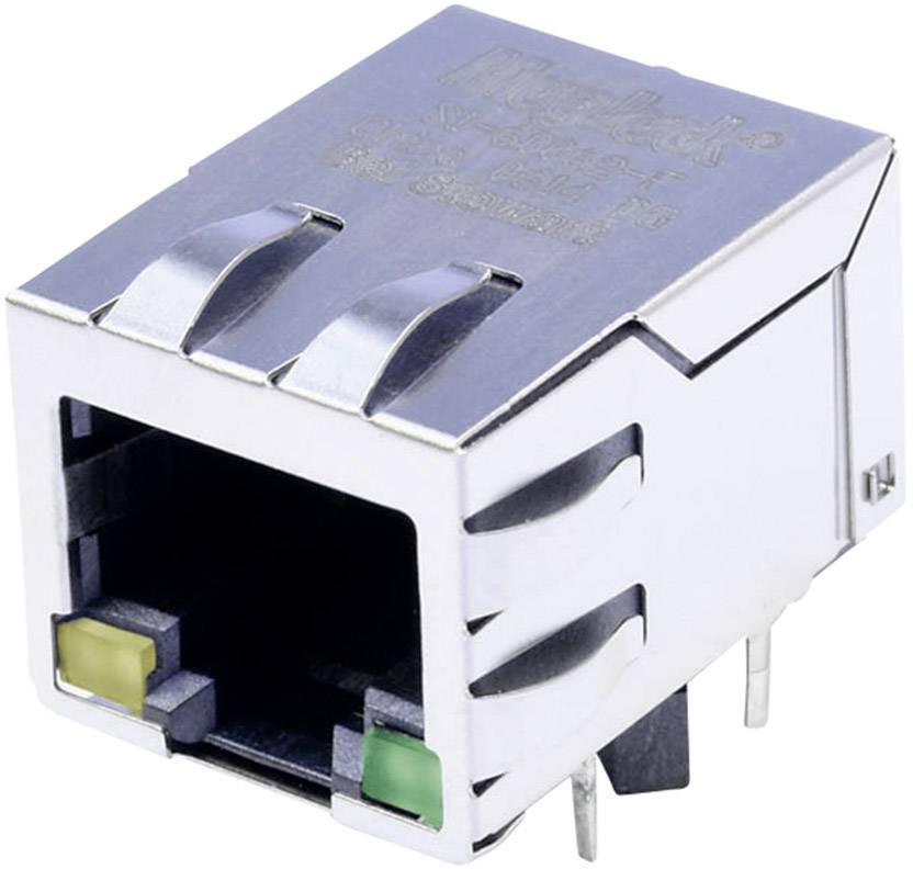 BEL Stewart Connectors MagJack 10/100Base-TX 4 transformator met LED's Tab down Bus, inbouw horizontaal 10/100Base-TX Aantal polen: 8P8C Vernikkeld, Metaal 1 stuk(s)