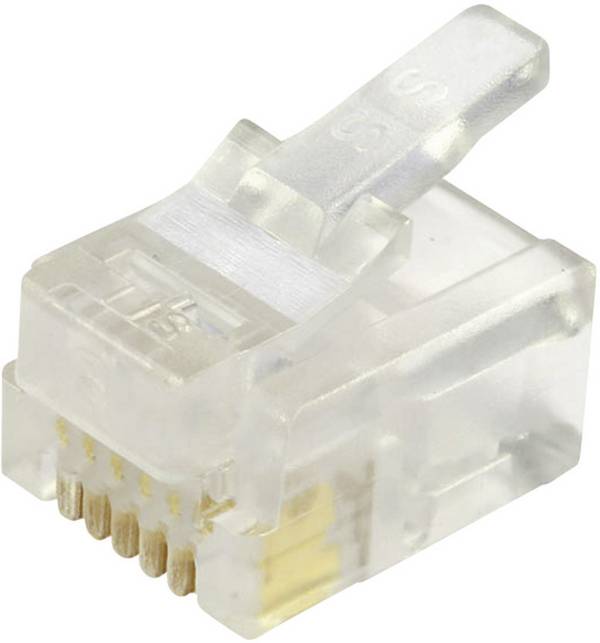BEL Stewart Connectors 940-SP-3066 Modulaire stekker niet-afgeschermd voor platte kabels Stekker, recht Aantal polen: 6P6C Glas (helder) 1 stuk(s)