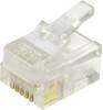 BEL Stewart Connectors 940-SP-3066 Modulaire stekker niet-afgeschermd voor platte kabels Stekker, recht Aantal polen: 6P6C Glas (helder) 1 stuk(s)