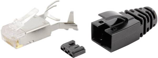 BEL Stewart Connectors SS-39200-011 Modulaire stekker afgeschermd CAT 6 Stekker, recht Aantal polen: 8P8C Glas (helder) 1 stuk(s)