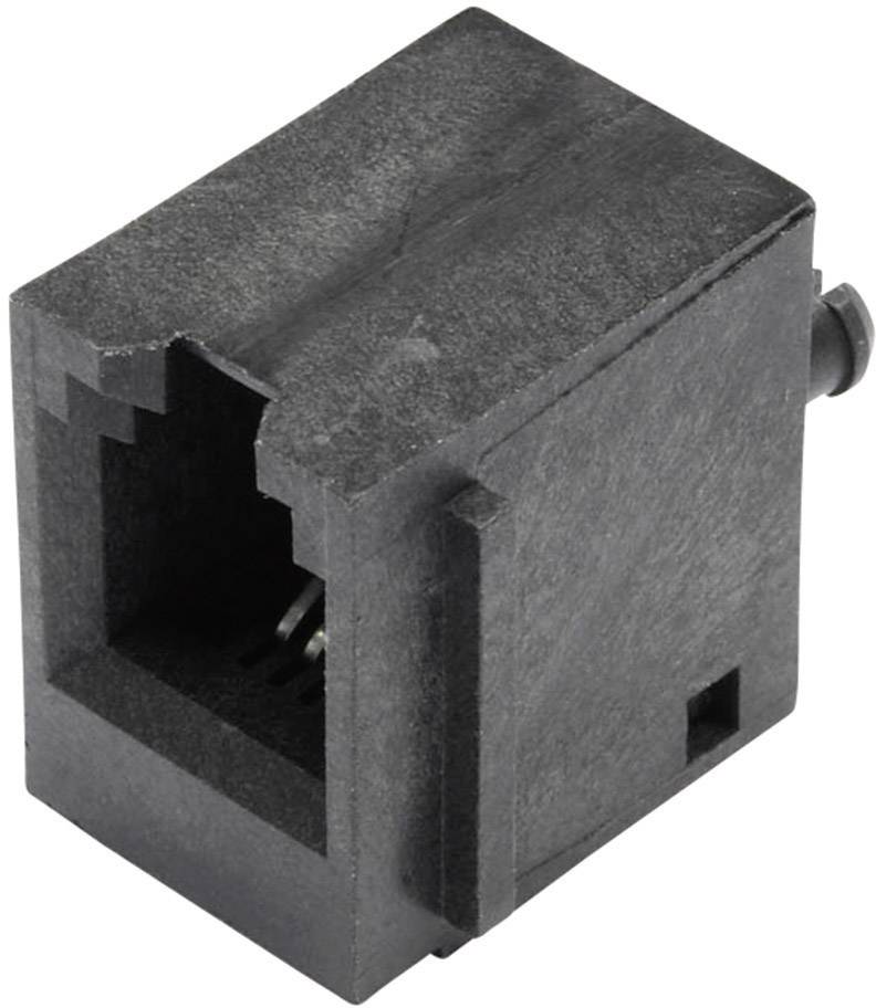 BEL Stewart Connectors SS65400-001F Modulaire inbouwbus verticaal niet-afgeschermd met flens Bus, inbouw verticaal Aantal polen: 4P4C Zwart 1 stuk(s)