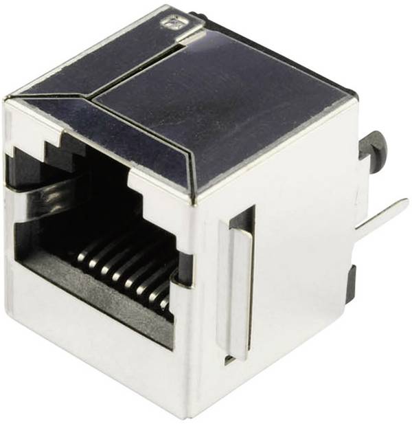 BEL Stewart Connectors SS65100-022F Modulaire inbouwbus verticaal afgeschermd met flens Bus, inbouw verticaal Aantal polen: 10P8C Vernikkeld, Metaal 1 stuk(s)