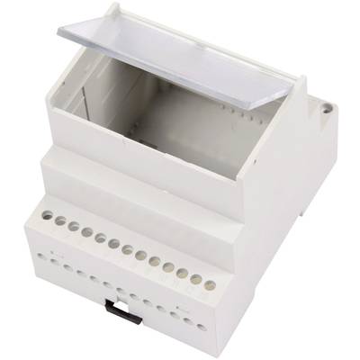 Weltron MR4/A FA TR RAL7035 ABS DIN-rail-behuizing Met transparante klapdeksel 70 x 90 x 68  ABS Grijs-wit (RAL 7035) 1 