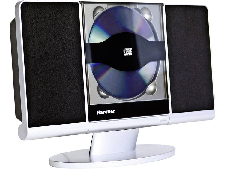 Karcher MC 6512 music center, stereo-installatie (CD, USB, SD, FM-radio), zwart, zilver,