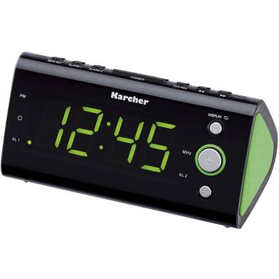 Karcher UR 1040 Wekkerradio VHF (FM)   Groen