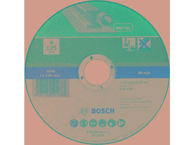 Doorslijpschijf recht, metaal Bosch 2609256315 Diameter 115 mm 1 stuks