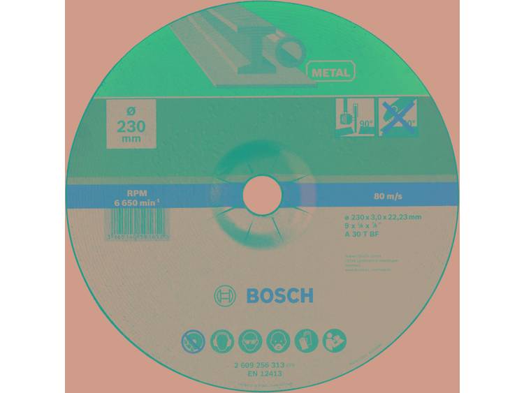 Doorslijpschijf gebogen, metaal Bosch 2609256313 Diameter 230 mm 1 stuks
