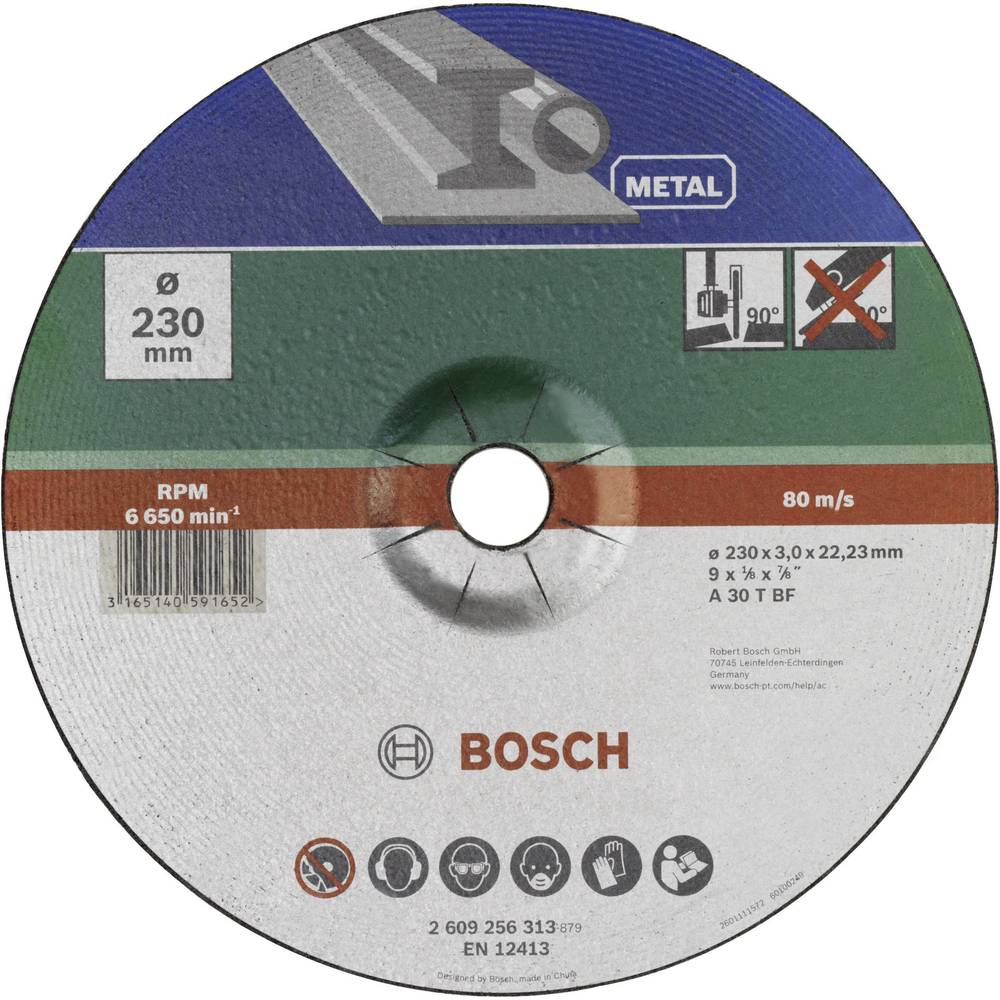 Bosch slijpschijf - Voor metaal - 230 x 3 mm - gebogen