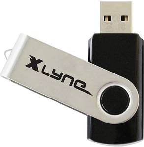Conrad Xlyne Swing USB-stick 64 GB Zwart 177533-2 USB-A 2.0 aanbieding