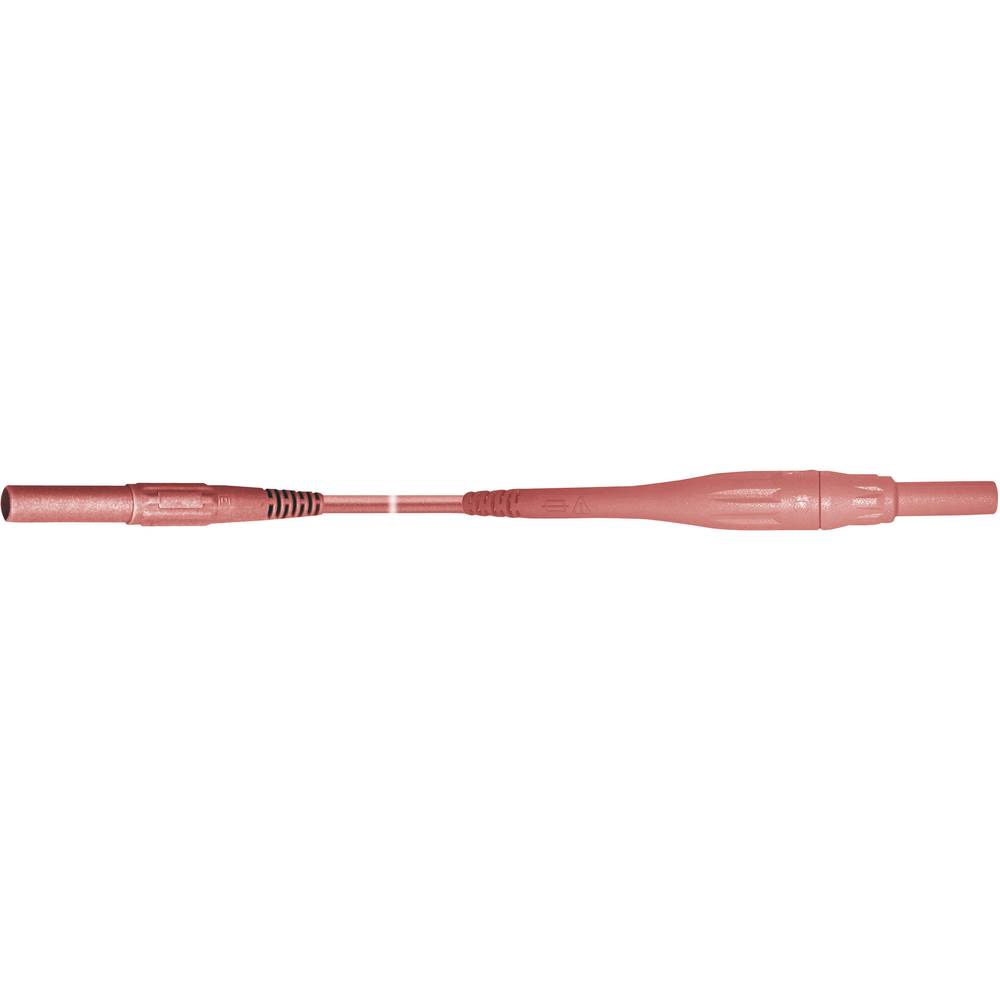 Stäubli XSMS-419 Veiligheidsmeetsnoer [Banaanstekker 4 mm - Banaanstekker 4 mm] 1.00 m Rood 1 stuk(s)