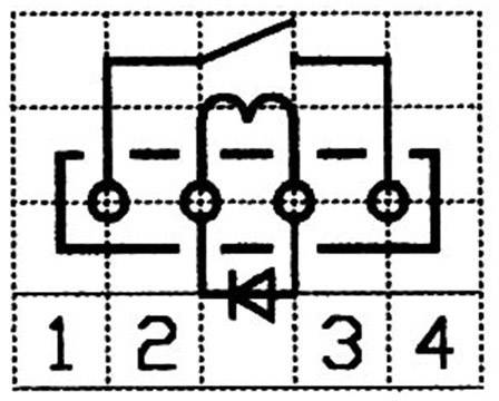 Elektrisch schema met dioden- en rasterlijnen. Verbindingen tussen de componenten zijn zichtbaar.