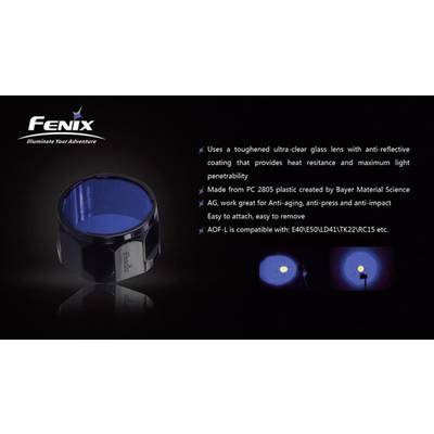 Fenix Light FENAOFLB Kleurfilter  Fenix E40, Fenix E50, Fenix TK22, Fenix RC15, Fenix LD41 Blauw