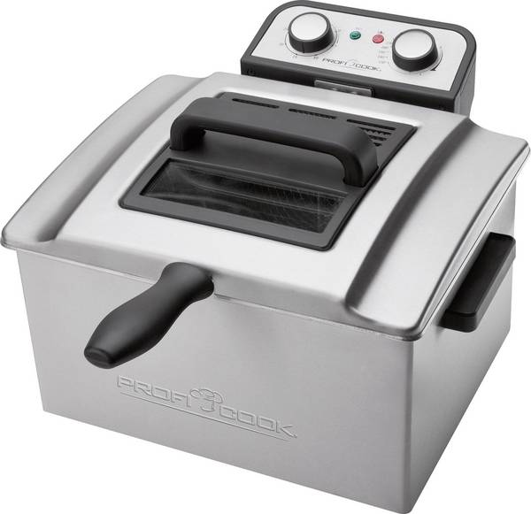 Profi Cook PC-FR1038 Friteuse met dubbele koudezone 5 l 3000 W Timerfunctie, Met handmatige temperatuursinstelling RVS