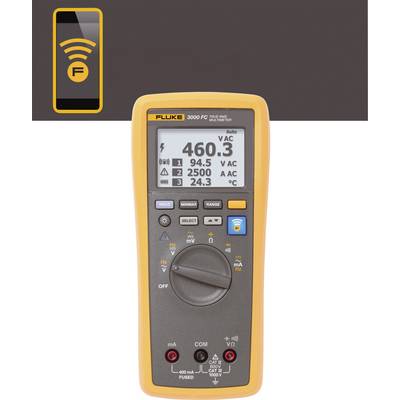 Fluke FLK-3000 FC Multimeter Digitaal Grafisch display, Datalogger CAT III 1000 V, CAT IV 600 V Weergave (counts): 10000-4