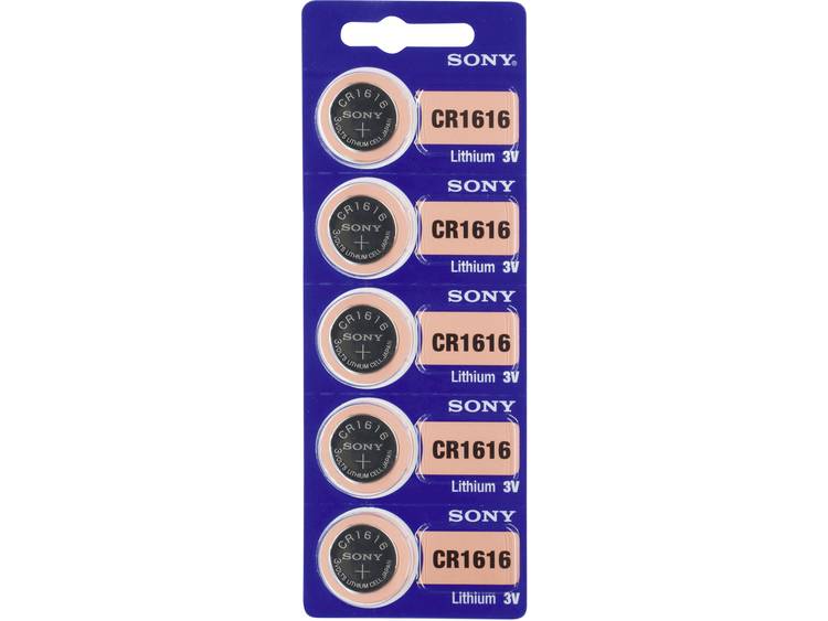 Sony Knoopcel CR 1616 Lithium 60 mAh 3 V 5 stuks