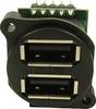 Cliff CP30090 CP30090 Dubbele USB-bus in XLR-bouwvorm Bus, inbouw verticaal XLR-USB2x2 1 stuk(s)
