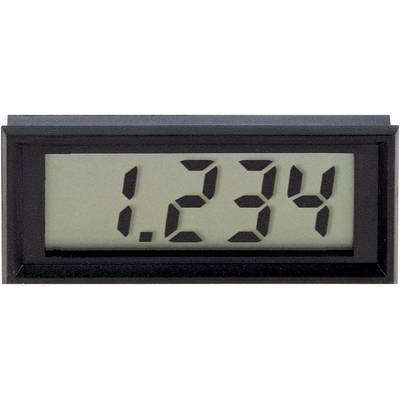 Elektronische digitale display toont het getal 1.234. Zwarte cijfers op een grijze achtergrond.