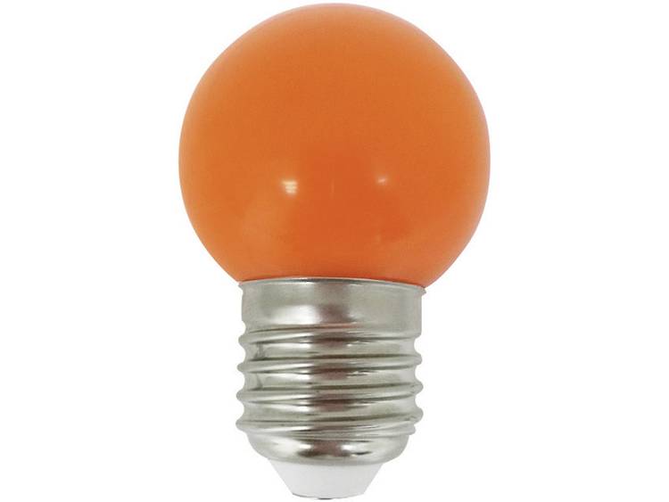 LightMe LED-lamp E27 Kogel 0.5 W Oranje 230 V Inhoud 1 stuks