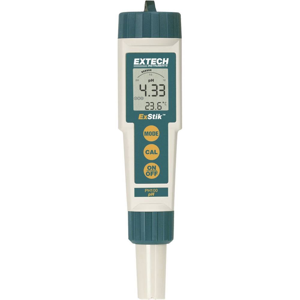 Extech PH100 - pH meter - IP57 - 0 tot 14 pH - geheugen - kalibratiefunctie - ph sonde vervangbaar
