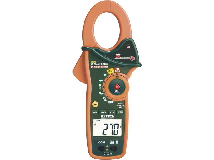 Stroomtang, Handmultimeter Digitaal Extech EX810 IR-thermometer CAT III 600 V Weergave (counts): 400