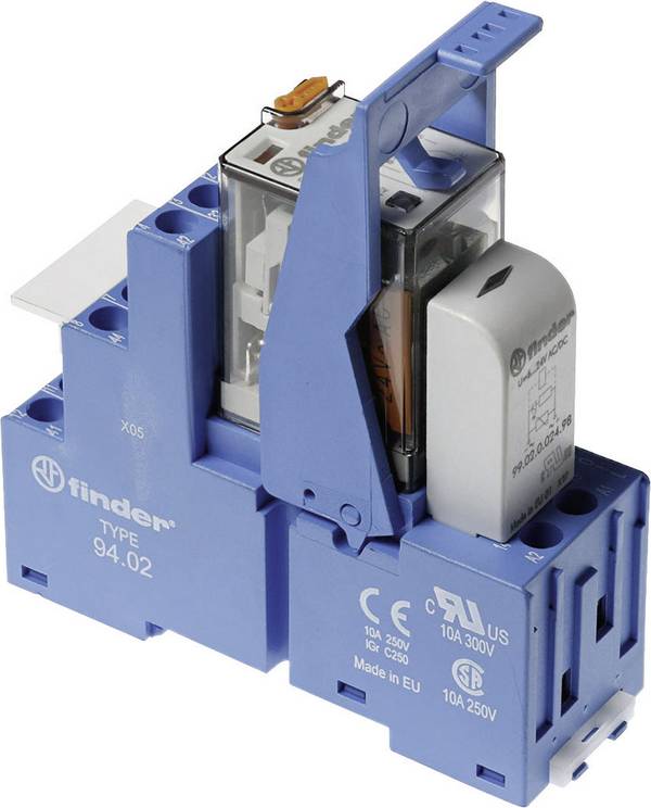 Finder 58.32.8.230.0060 Relaismodule (modulair) Nominale spanning: 230 V/AC Schakelstroom (max.): 10 A 2x wisselcontact  1 stuk(s)