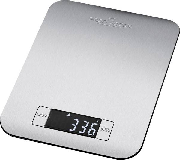 Profi Cook PC-KW 1061 Keukenweegschaal Digitaal  Weegbereik (max.)=5 kg RVS, Zwart 220 x 165 x 15