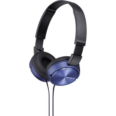Sony MDR-ZX310 On Ear koptelefoon   Kabel  Blauw  Vouwbaar