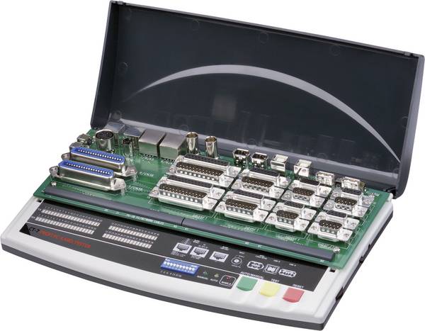 VOLTCRAFT CT-7 CT-7 Kabeltester   Geschikt voor: 9-, 15-, 25-polig SUB-D, 15-polig SUB-HD, Centronics, USB A + B, IEEE 1394, BNC, RJ-45, PS/2, 5-polig DIN, serial-ATA
