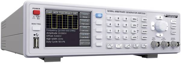Rohde & Schwarz HMF 2550 Functiegenerator  10 µHz - 50 MHz 1-kanaals  Sinus, Blok, Puls, Driehoek, Arbitrair
