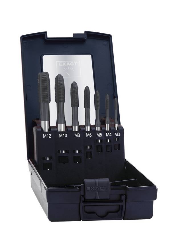 Exact 02494 Machinetapboorset 7-delig Metrisch M3, M4, M5, M6, M8, M10, M12 Rechtssnijdend DIN 371, DIN 376 HSS-E Model B 1 set(s)