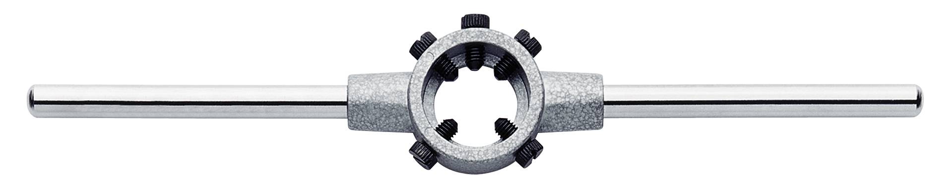 Thread cutting tool with metal handle and circular cutting insert, suitable for precise mechanical work.