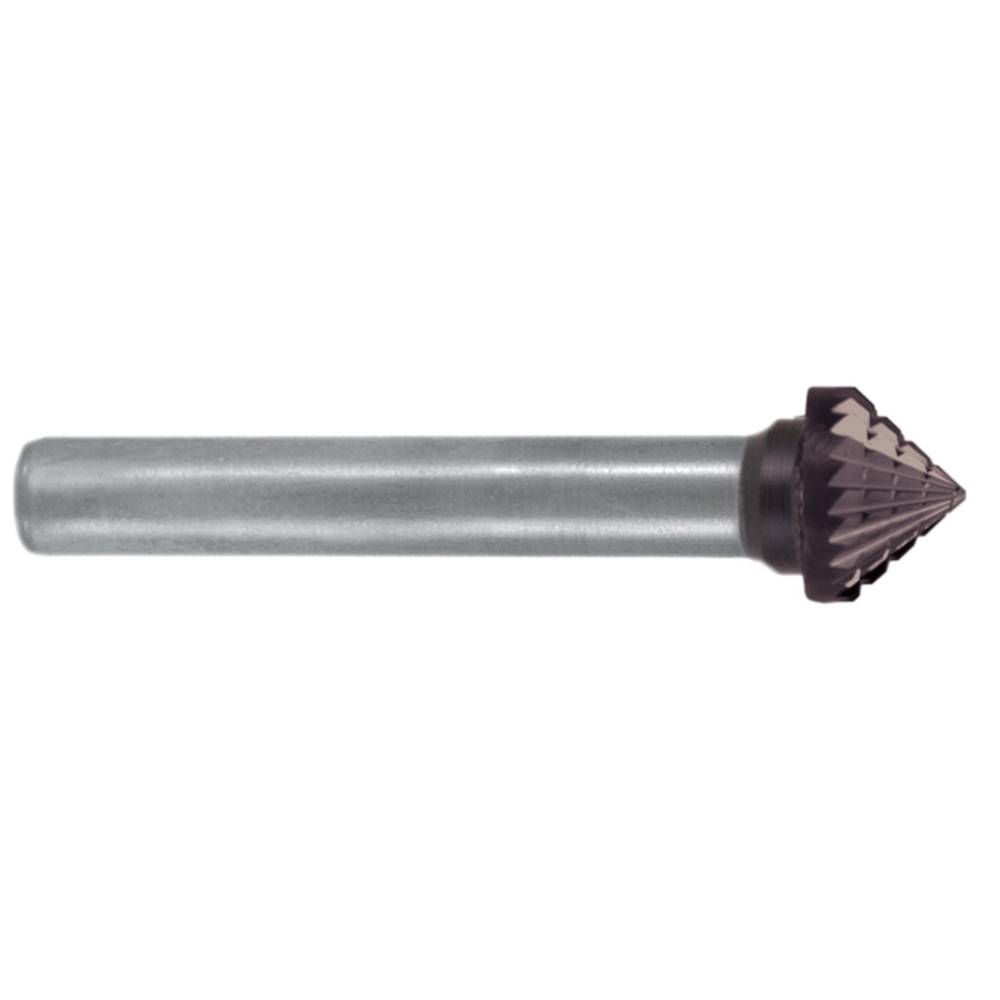 Exact 72455 Freesstift Hardmetaal Kegel Lengte 57 mm Schachtdiameter 6 mm